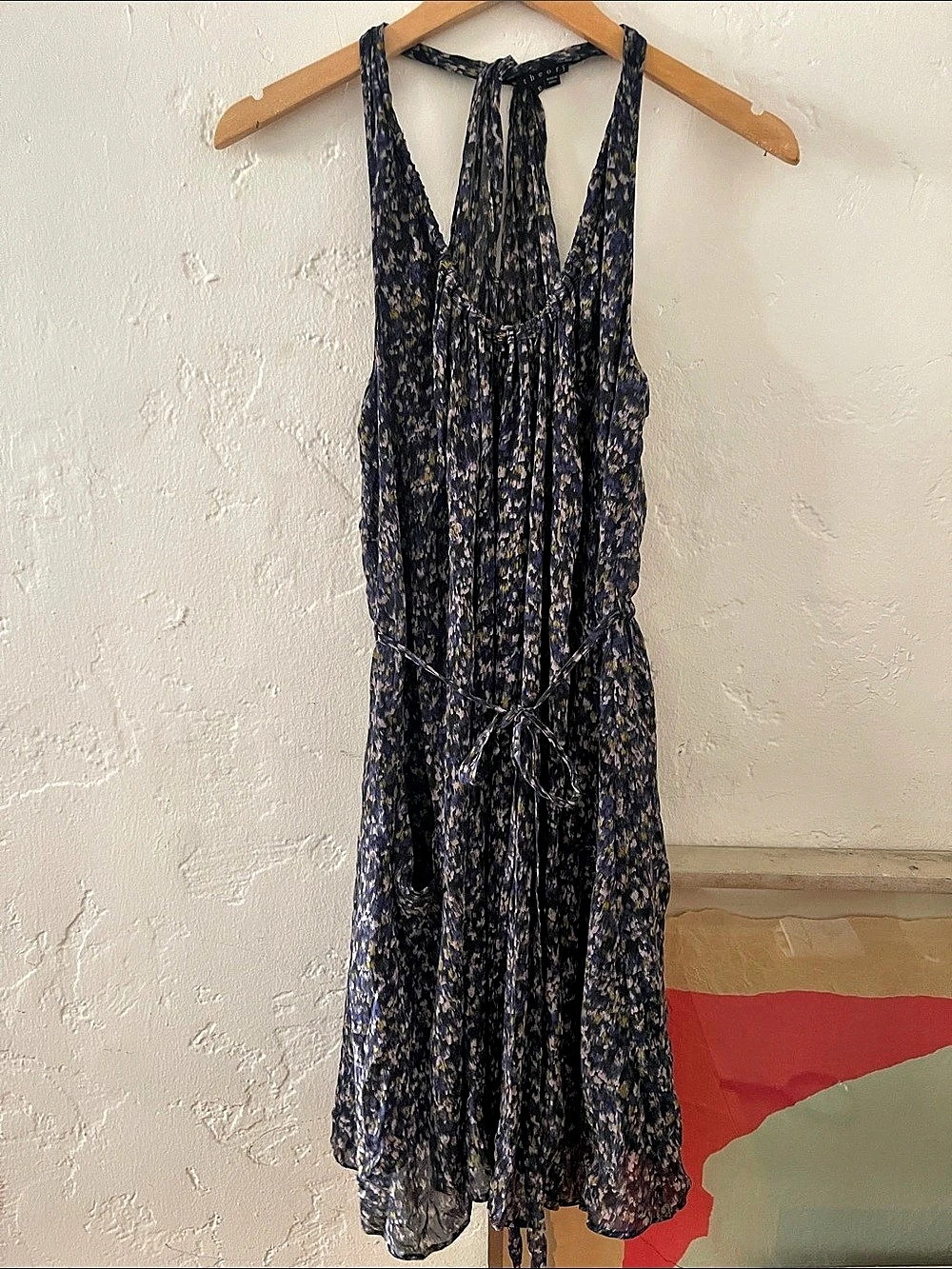 Theory Floral Silk Midi Dress Size 10 Like New